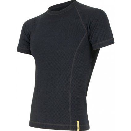 Pánské merino tričko SENSOR df černá (Velikost M, Barva černá)
