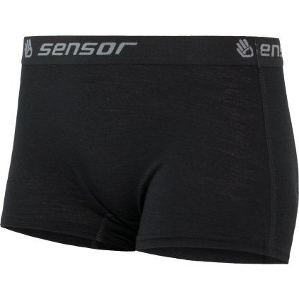 Dámské kalhotky s nohavičkou SENSOR Merino active černá (Velikost XL, Barva černá)