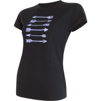 Dámské merino tričko SENSOR Merino active pt arrows černá (Velikost S, Barva černá)