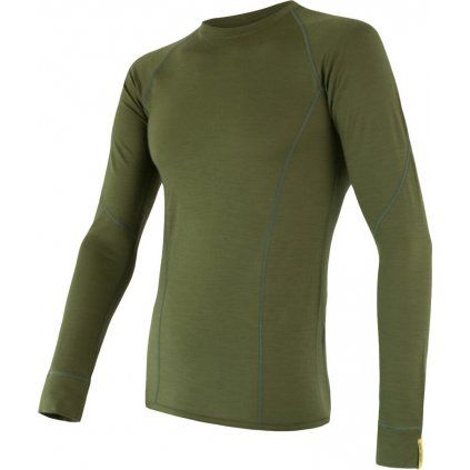 Pánské tričko SENSOR Merino active zelená (Barva zelená, Velikost M)