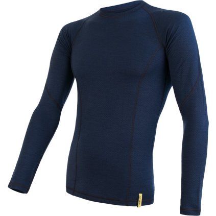Pánské funkční tričko SENSOR Merino df tmavě modrá (Velikost S, Barva modrá)