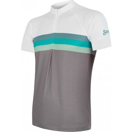 Pánský cyklodres SENSOR Summer stripe šedá (Velikost M, Barva šedá)