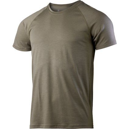 Pánské merino triko LASTING Quido hnědá (Velikost L)
