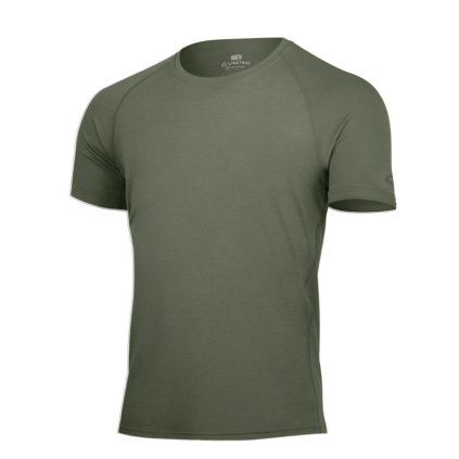 Pánské merino triko LASTING Quido zelené (Velikost L)