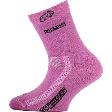Dětské merino ponožky LASTING Tjs růžové (Velikost (34-37) S)