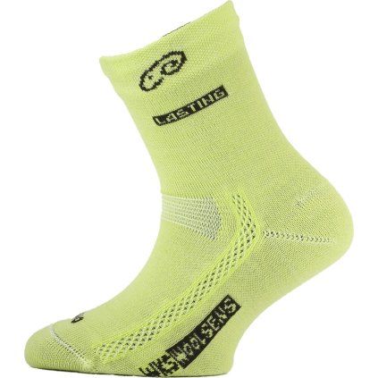Dětské merino ponožky LASTING Tjs žluté (Velikost (34-37) S)