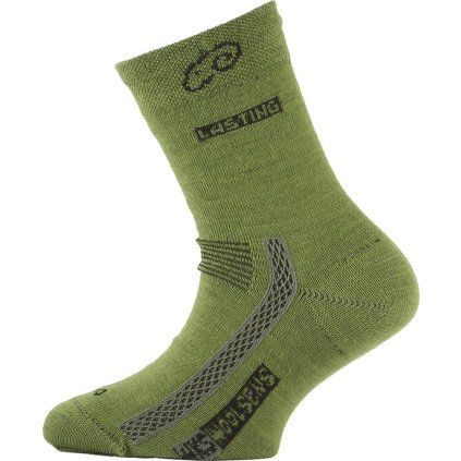 Dětské merino ponožky LASTING Tjs zelené (Velikost (34-37) S)
