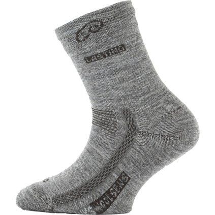 Dětské merino ponožky LASTING Tjs šedé (Velikost S)