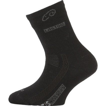 Dětské merino ponožky LASTING Tjs černé (Velikost (34-37) S)