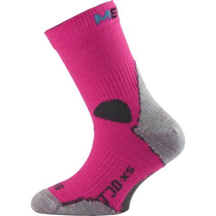 Dětské merino ponožky LASTING Tjd růžové (Velikost (34-37) S)