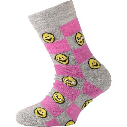 Dětské merino ponožky LASTING Tje růžové (Velikost (29-33) XS)