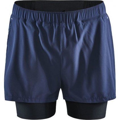 Pánské běžecké šortky CRAFT Adv Essence 2v1 modré (Velikost S)