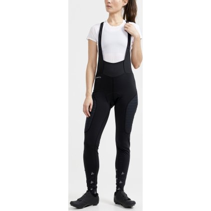 Dámské zateplené cyklo kalhoty CRAFT Adv Subz Lumen Bib Tights (C2) černé (Velikost S)