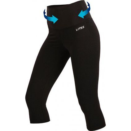 Dámské legíny LITEX v 3/4 délce černé (Barva černá, Velikost S)