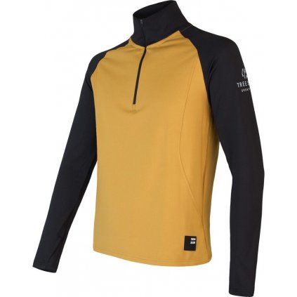 Pánská mikina SENSOR Coolmax Thermo mustard/černá (Velikost M, Barva černá)