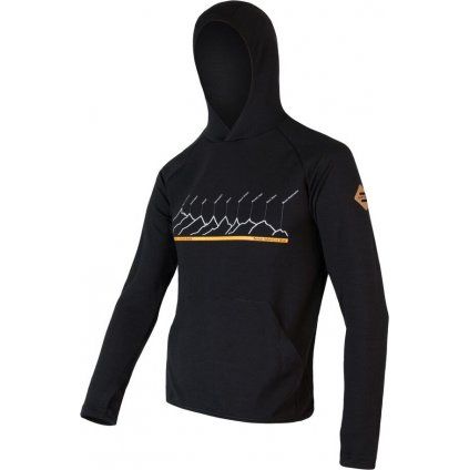 Pánská mikina SENSOR Merino Upper Rj černá (Velikost XXL, Barva černá)