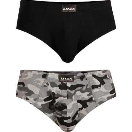 Pánské slipy LITEX barevné (Barva černá, Velikost M)