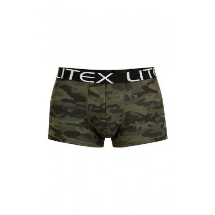 Pánské boxerky LITEX khaki (Velikost M, Barva tisk)