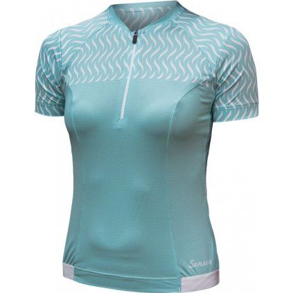 Dámský cyklistický dres SENSOR Cyklo Tour mint wave (Barva zelená, Velikost XL)
