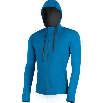 Pánská merino mikina LASTING Karmin modrá (Velikost L)