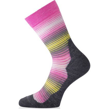Unisex merino ponožky LASTING Wlg růžové (Velikost (46-49) XL)
