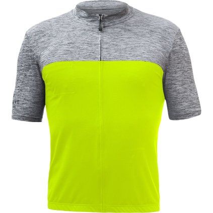 Pánský cyklistický dres SENSOR Cyklo Motion neon yellow/šedá (Velikost S, Barva šedá)