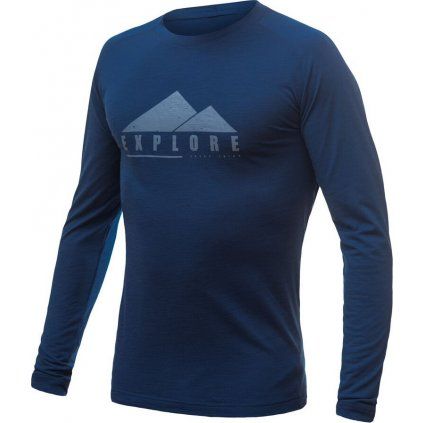 Pánské termo triko SENSOR Merino Air PT Explore tm.modrá (Velikost L, Barva modrá)