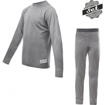 Juniorský termo set SENSOR Merino Active šedá (Barva šedá, Velikost 160)