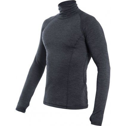 Pánské termo triko SENSOR Merino Bold roll neck anthracite gray