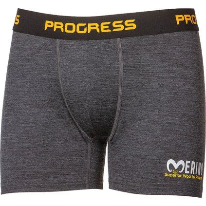 Pánské merino boxerky PROGRESS Mw Skn šedý melír (Velikost S)