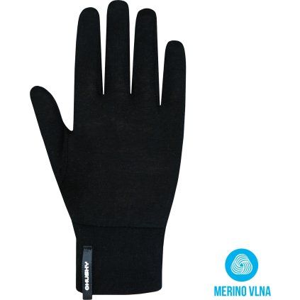 Merino rukavice HUSKY Merglov černá (Velikost L)