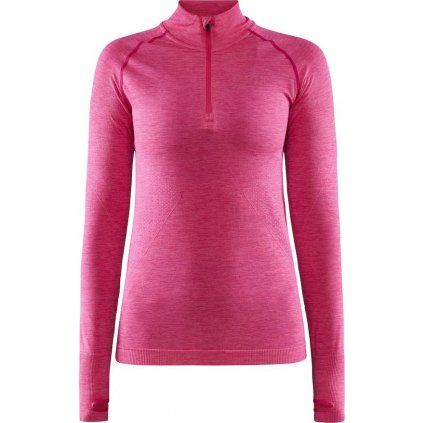 Dámské termo triko CRAFT Core Dry Active Comfort Zip růžová (Velikost M)