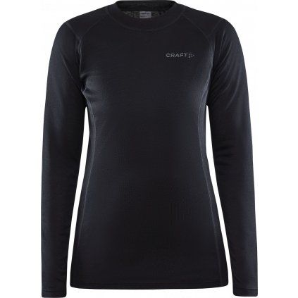 Dámské termo triko CRAFT Core Warm Baselayer Ls černá (Velikost XS)