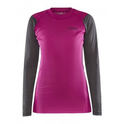 Dámské termo triko CRAFT Core Warm Baselayer Ls růžová (Velikost XXL)