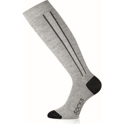 Unisex lyžařské merino podkolenky LASTING Fwc šedé (Velikost S)