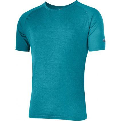 Pánské merino triko LASTING Trigon modré (Velikost M)