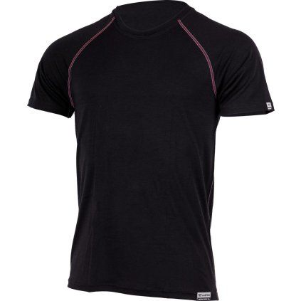 Pánské merino triko LASTING Viktor černé (Velikost M)
