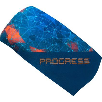 Unisex sportovní čelenka PROGRESS TR Hdb Print modrá (Velikost UNI)
