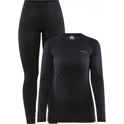 Dámský termo set CRAFT Core Warm Baselayer černá (Velikost XS)