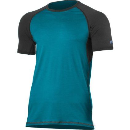 Pánské merino triko LASTING Oto modré (Velikost M)
