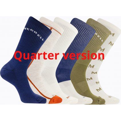 Ponožky MERRELL Recycled Cushion Quarter (6 pack) (Velikost S/M)