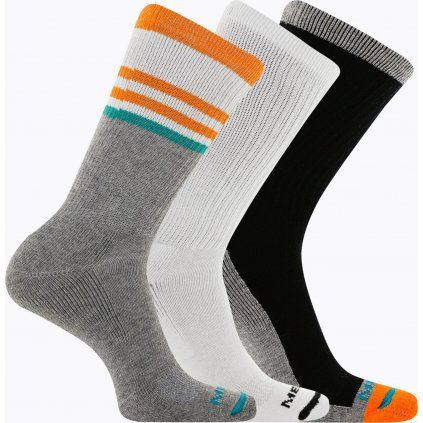 Ponožky Merrell Orast Cushioned Cotton Stripe Crew (3 pack) (Velikost S/M)