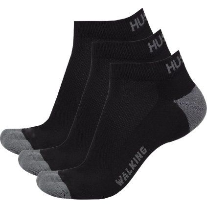 Unisex bambusové ponožky HUSKY Walking 3 páry černé (Velikost XL (45-48))