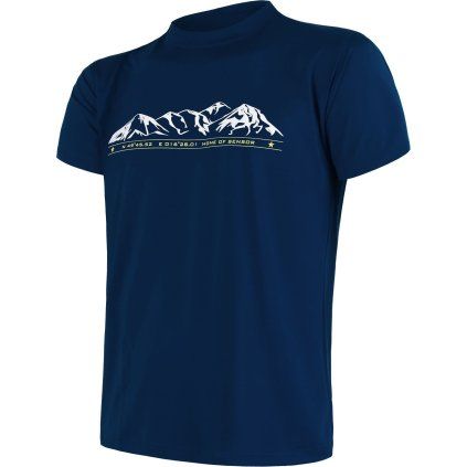 Pánské funkční tričko SENSOR Coolmax Tech Mountains Limited modré (Velikost L, Barva modrá)