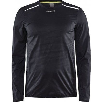 Pánské běžecké triko CRAFT Pro Hypervent Ls Wind černé (Velikost S)