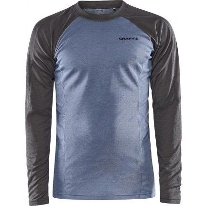 Pánské funkční triko CRAFT Core Warm Baselayer LS šedé (Velikost M)