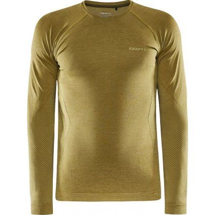 Pánské funkční triko CRAFT Core Dry Active Comfort LS hnědé (Velikost S)