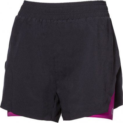 Dámské běžecké šortky PROGRESS Carrera Shorts 2v1 černé (Velikost S)