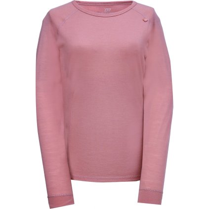 Dámský top s dlouhým rukávem z merino vlny 2117 Ullånger Eco růžová (Velikost S)