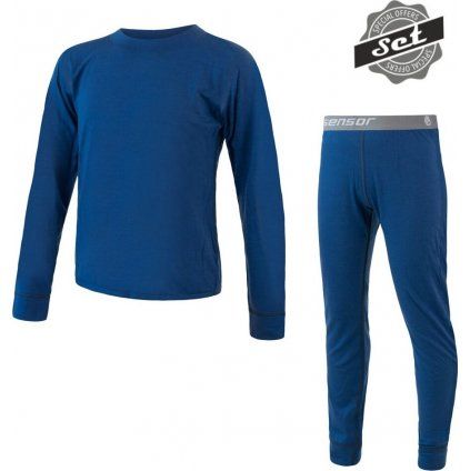 Dětský merino set SENSOR Air modrý (Barva modrá, Velikost 90)